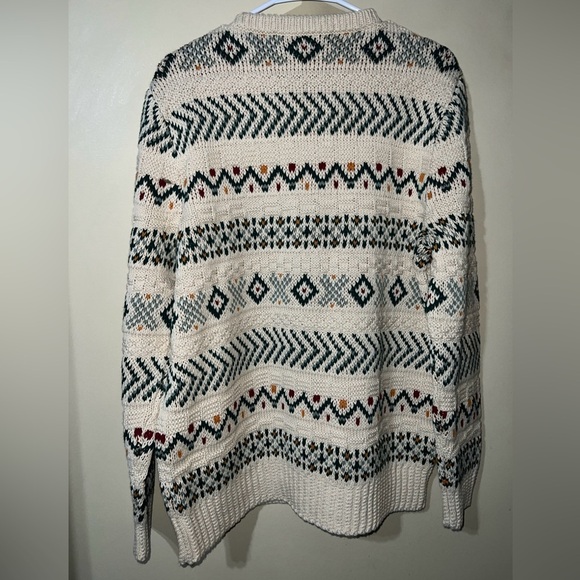 L.L. Bean Sweater Women's XL Ivory Cable Knit 1912 Heritage Irish Fisherman NWT - Picture 3 of 3